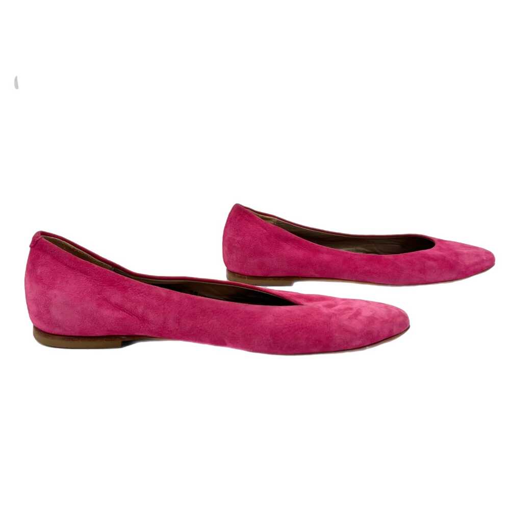 Attilio Giusti Leombruni Pink Suede Pointed Toe Flats | Size 38 EU